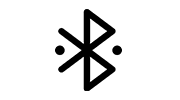 Symbol representing Bluetooth technology.
