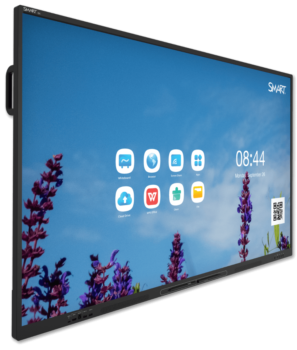 SMART Board GX series interactive display showcased on a left angle.